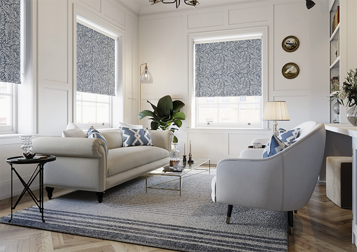 Balmy Palms (Blackout), Pacific Blue - Twist&Fit Roller Blind - Image 7